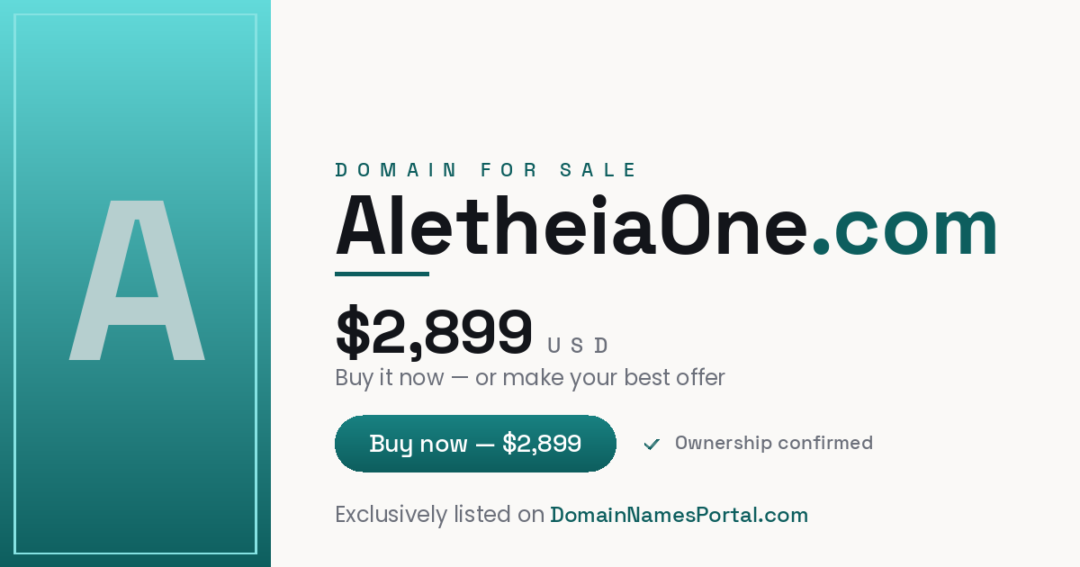 AletheiaOne.com share card