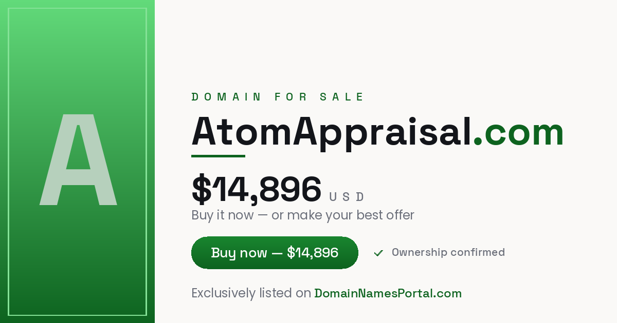 AtomAppraisal.com share card