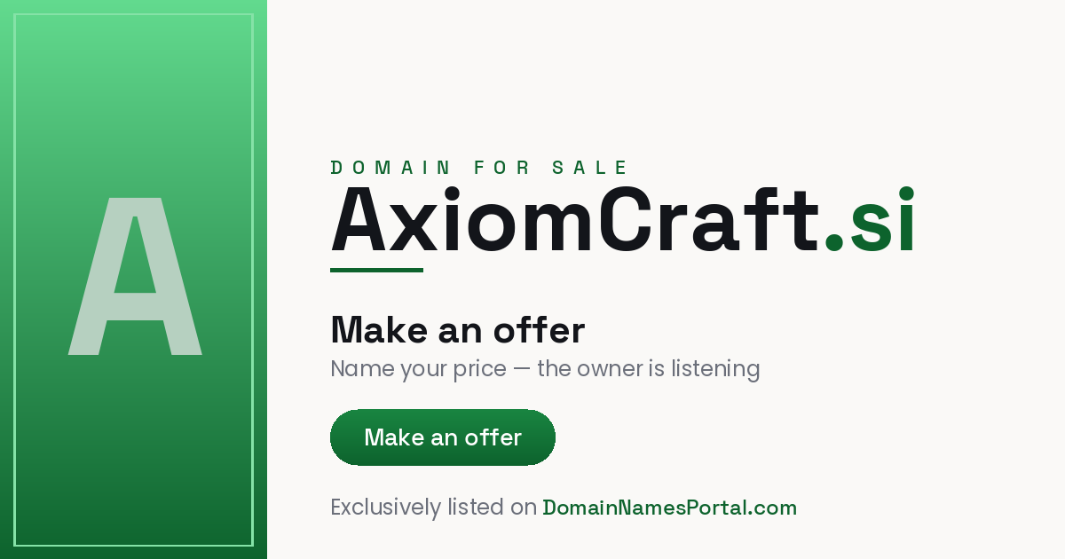 AxiomCraft.si share card