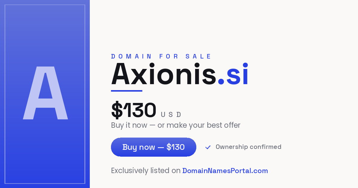 Axionis.si share card