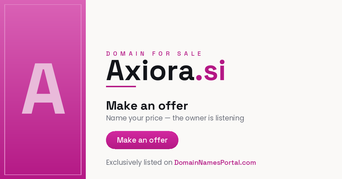 Axiora.si share card