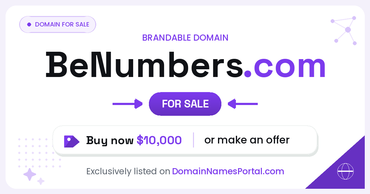 BeNumbers.com share card