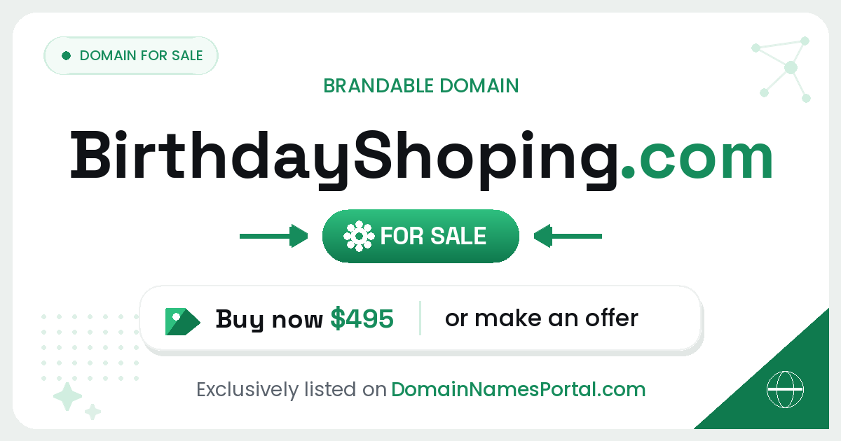 BirthdayShoping.com share card