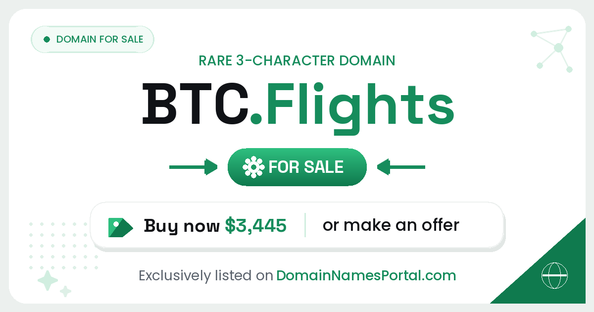 BTC.Flights share card