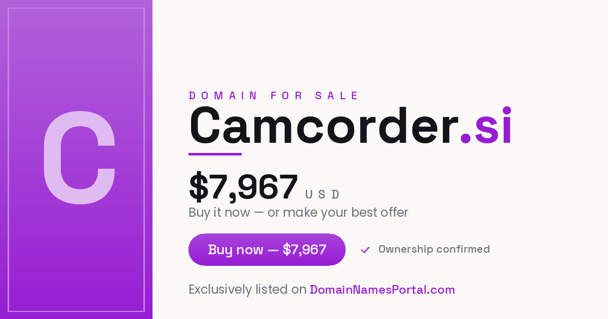 Camcorder.si share card
