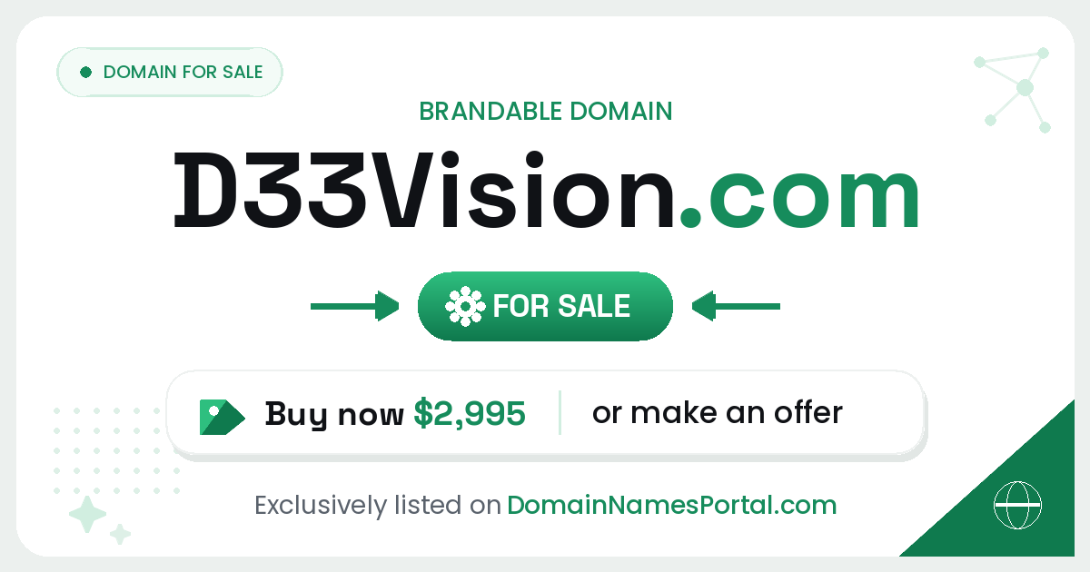 D33Vision.com share card