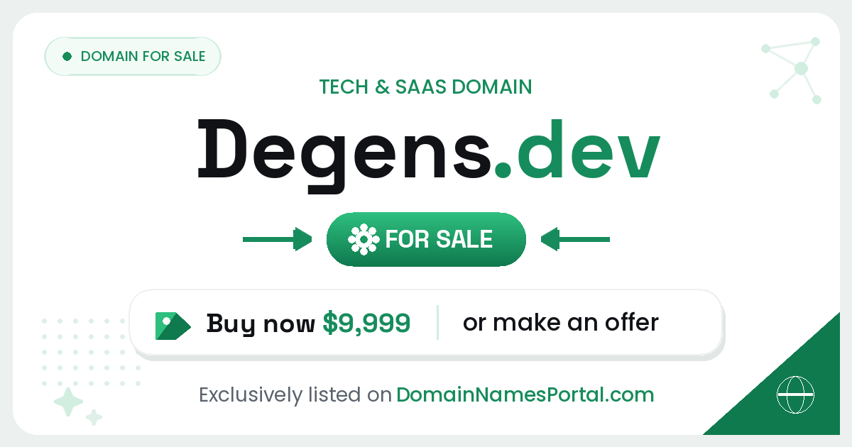 Degens.dev share card