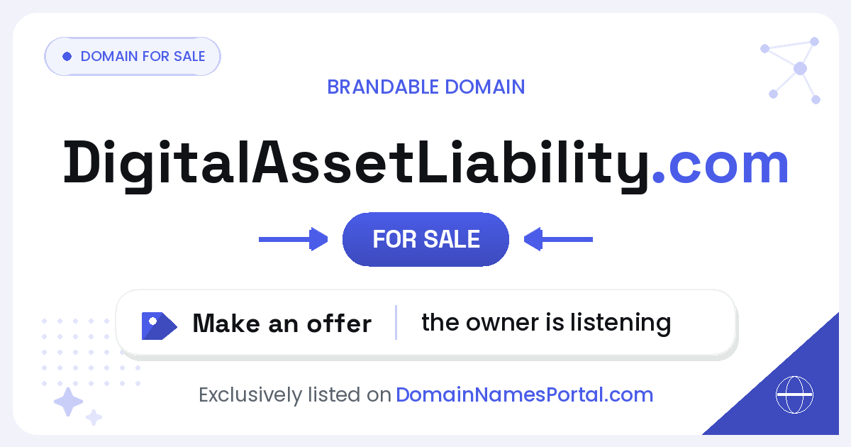 DigitalAssetLiability.com share card