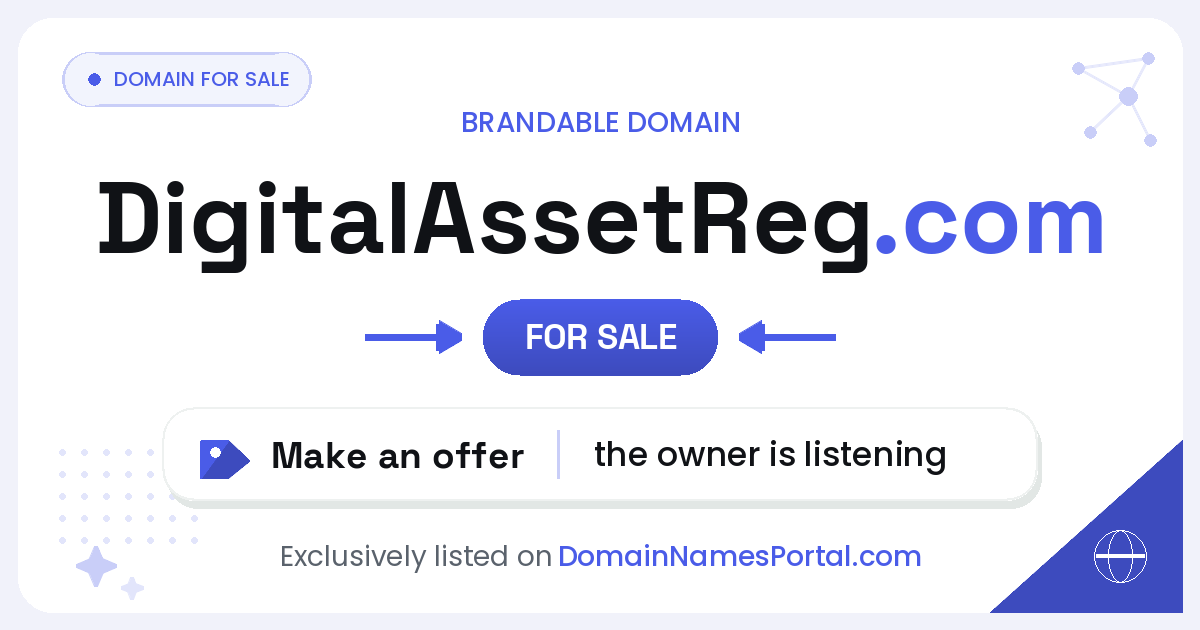 DigitalAssetReg.com share card