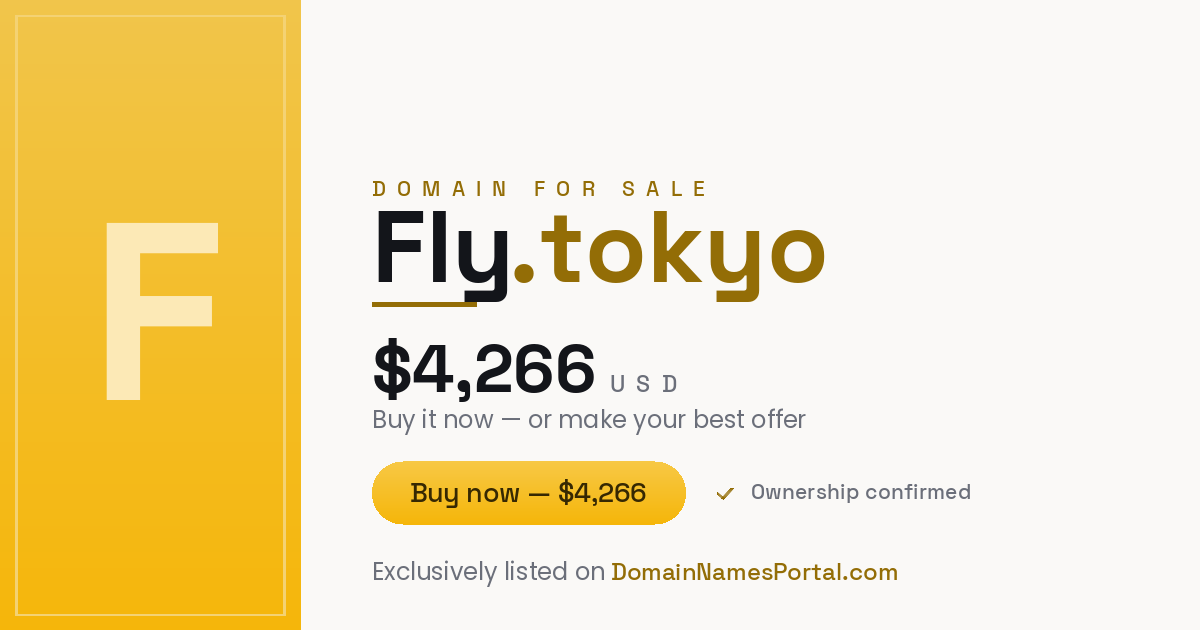 Fly.tokyo share card