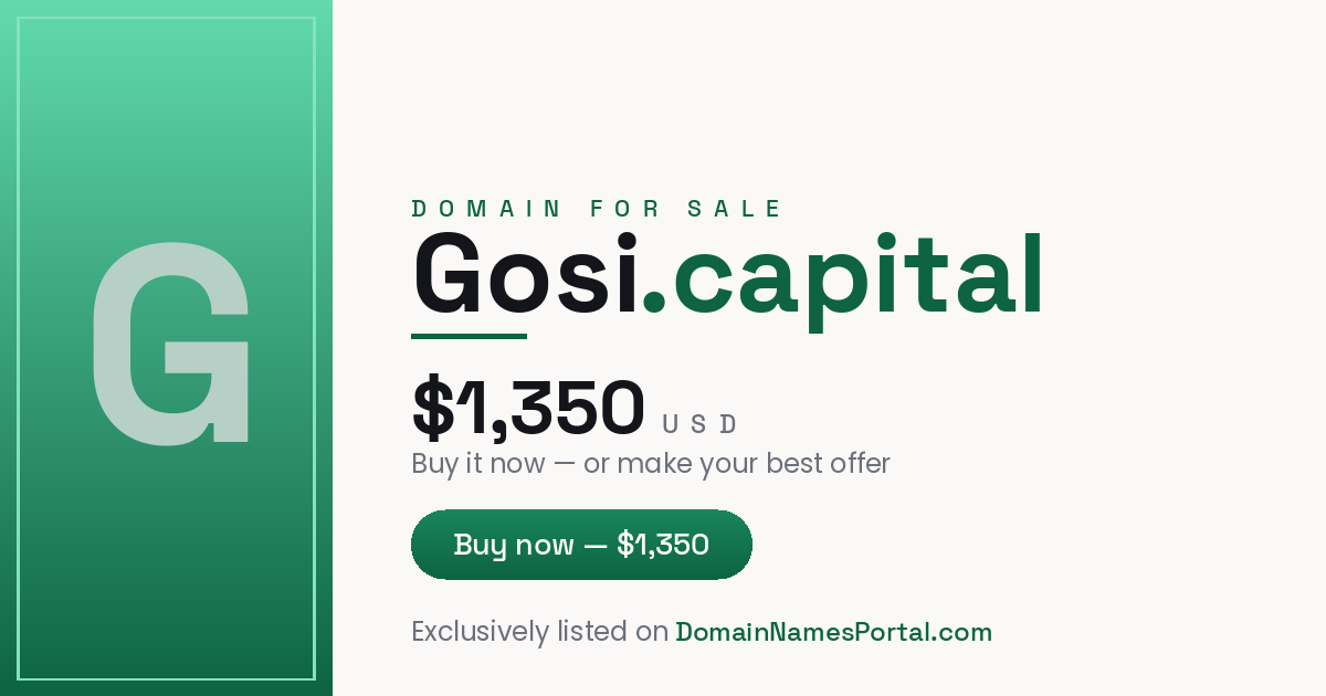 Gosi.capital share card