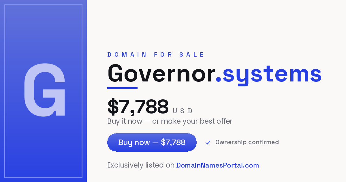 Governor.systems share card