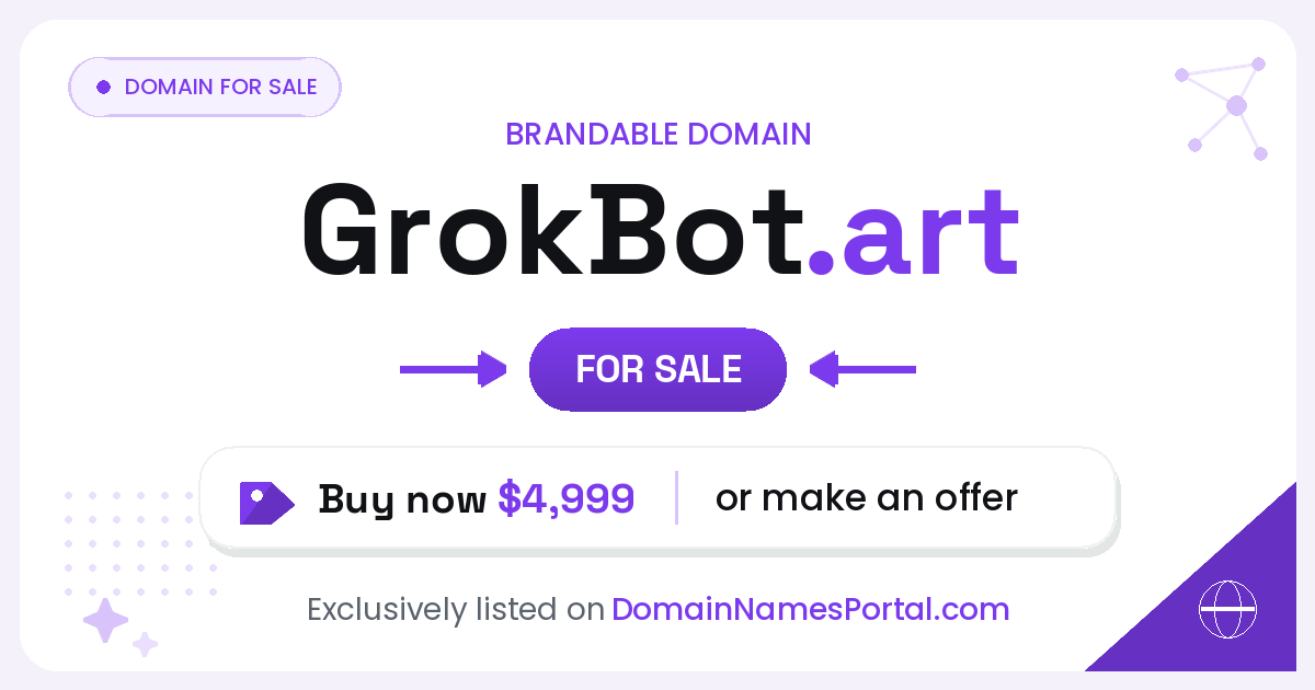 GrokBot.art share card