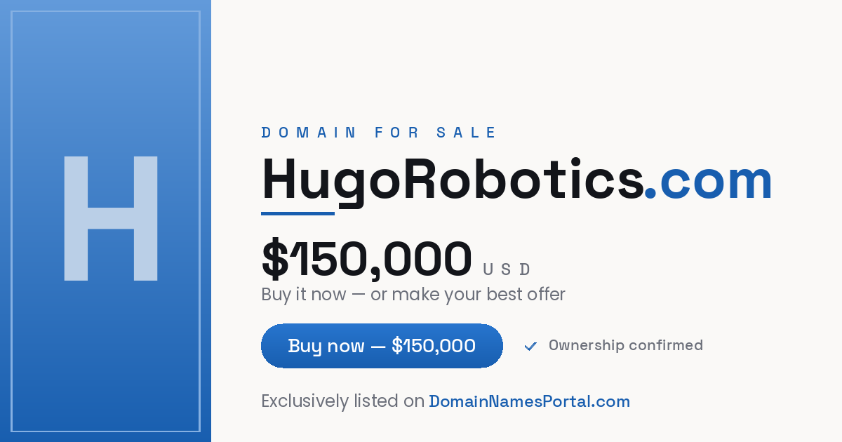 HugoRobotics.com share card