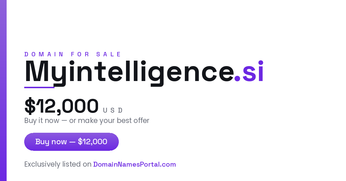 Myintelligence.si share card