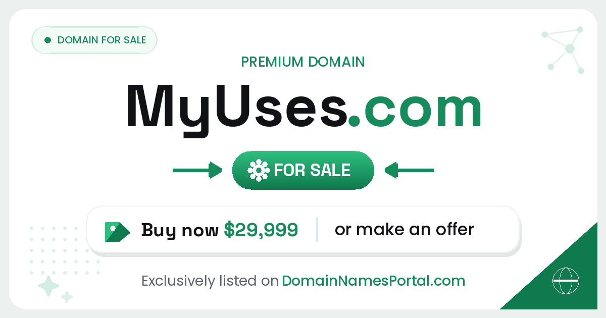 MyUses.com share card