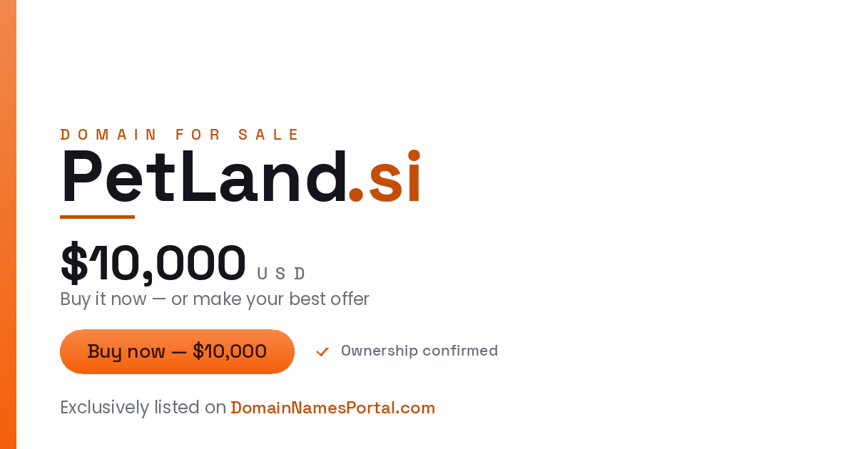 PetLand.si share card
