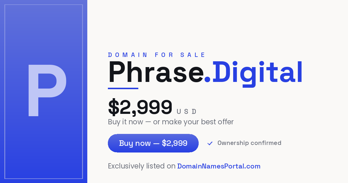 Phrase.Digital share card