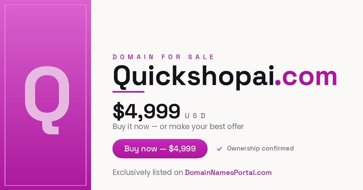 Quickshopai.com share card