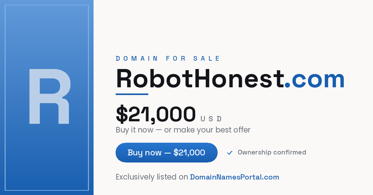 RobotHonest.com share card