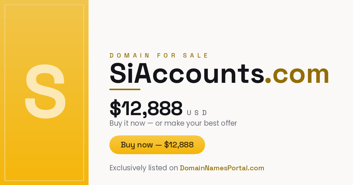 SiAccounts.com share card