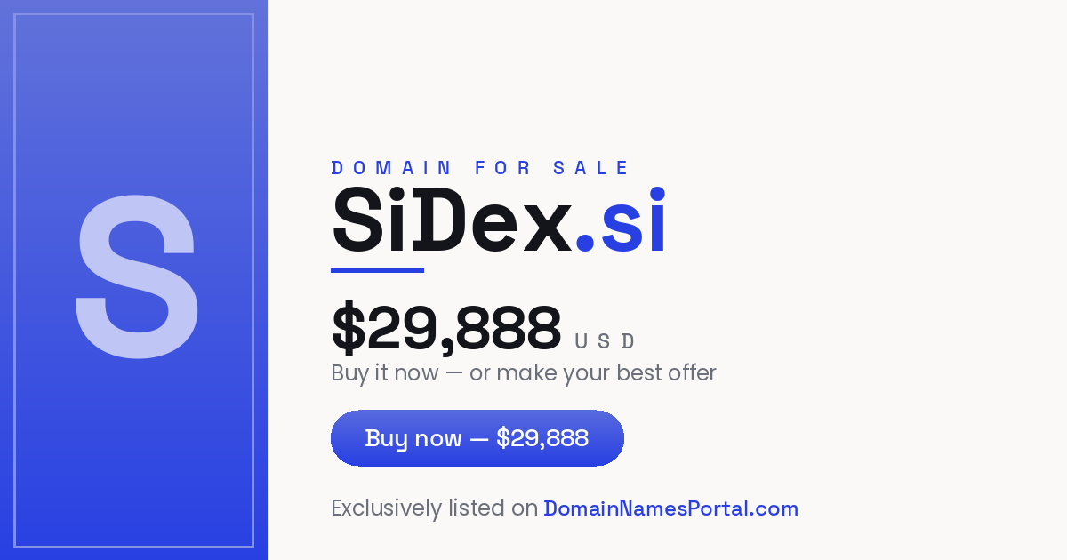 SiDex.si share card
