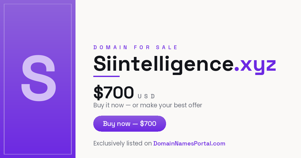 siintelligence.xyz share card