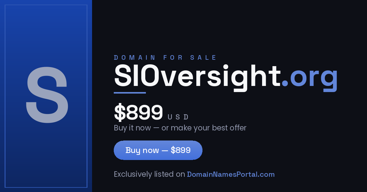 SIOversight.org share card