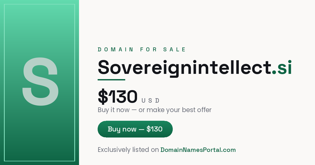 Sovereignintellect.si share card