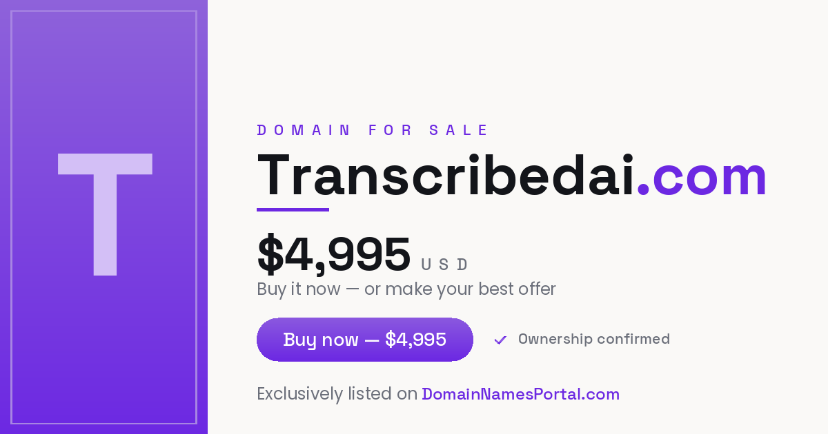Transcribedai.com share card