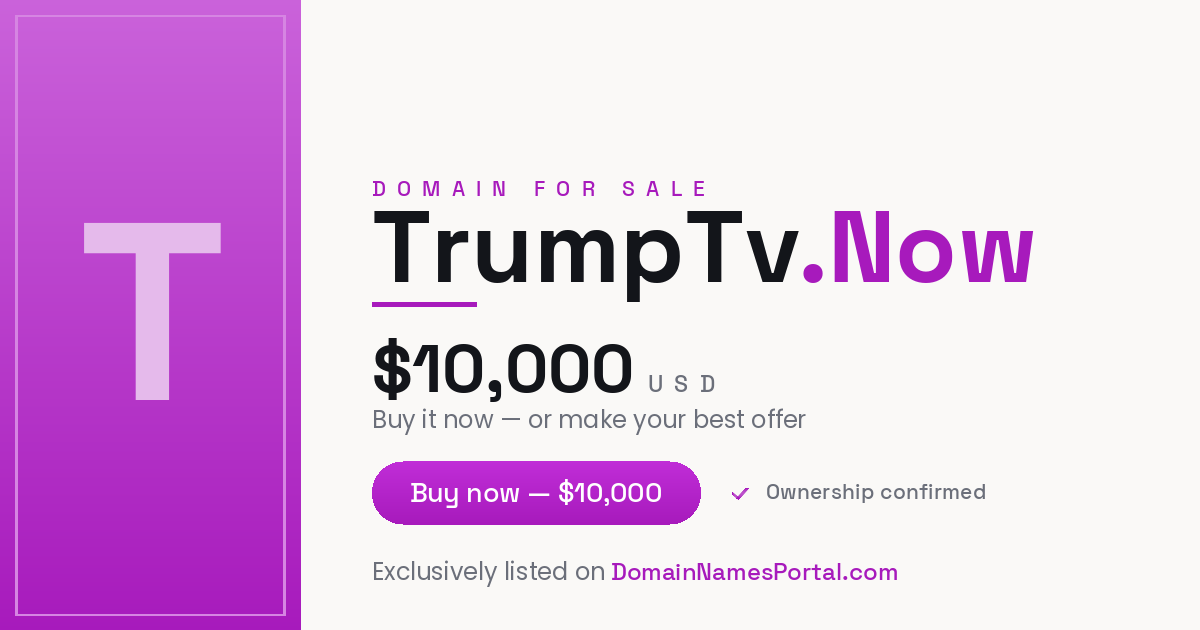 TrumpTv.Now share card