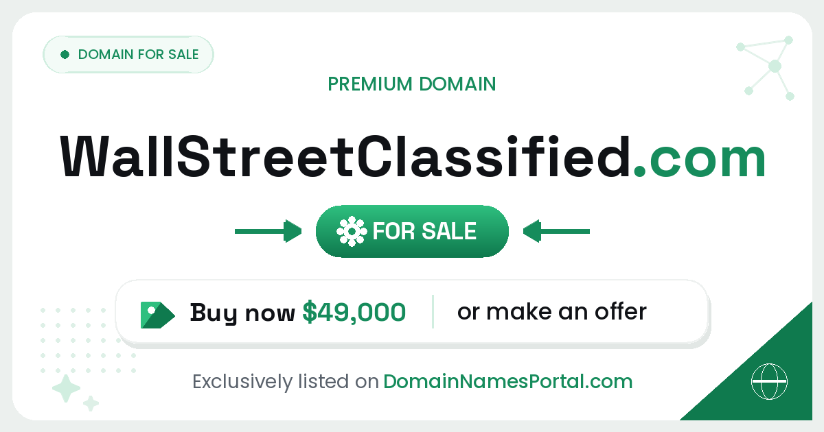 WallStreetClassified.com share card