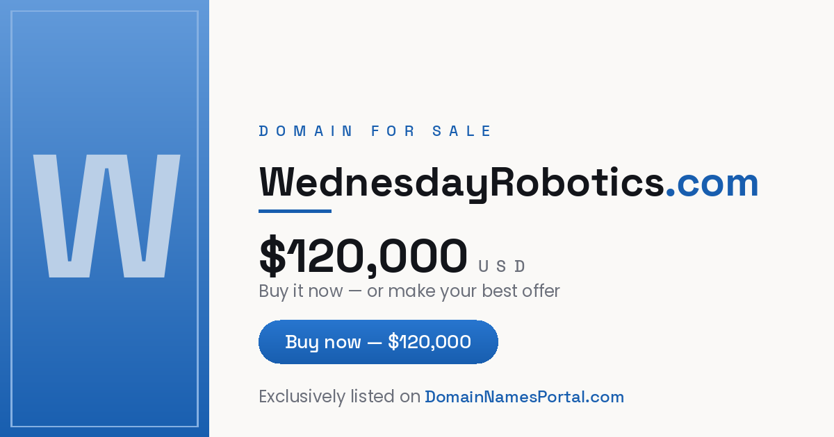 WednesdayRobotics.com share card