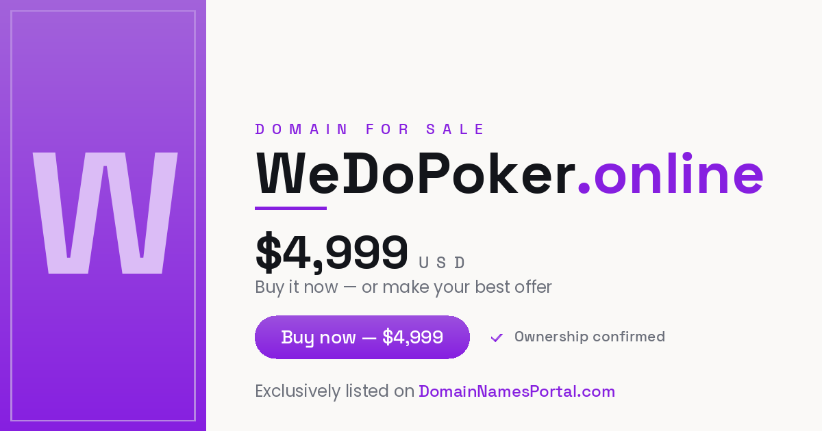 WeDoPoker.online share card